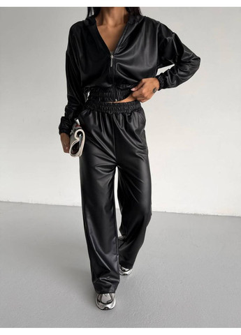 Жіночий костюм з екошкіри на велюровій основі Nositi 1877-13-550 (370847911)