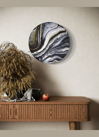 Подарочный набор для создания картины в технике абстрактной живописи жидкий акрил Палитра "Луна". Круг 30 см Barva (315891030)