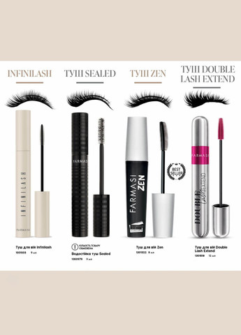 Водостійка туш Sealed 9 мл Farmasi (296264739)