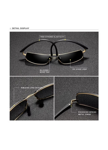 Поляризаційні сонцезахисні окуляри N7128 Gold Gray KINGSEVEN (328934906)