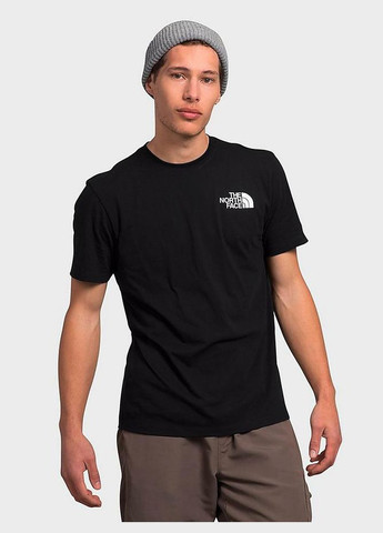 Черная футболка мужская The North Face NSE Box Back Print Half Dome Outline T-shirt Black