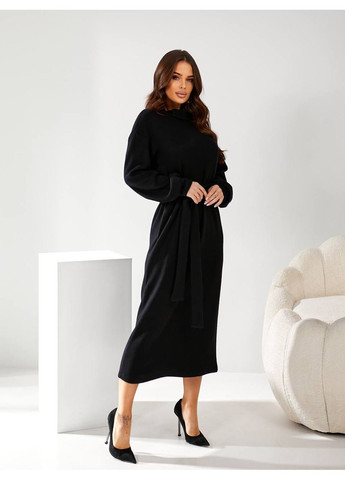 Чорна святковий, вечірня, ділова, кежуал жіноча сукня з ангори Style Point однотонна