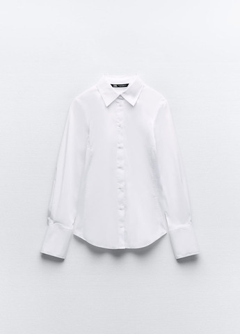 Белая кэжуал рубашка в полоску Zara