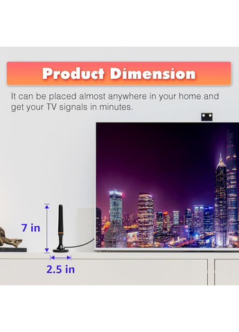 Портативная магнитная антенная DTB TECH, 4K 1080p No Brand (365290422)