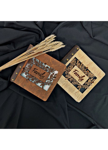 Альбом из дерева / фотоальбом на подарок / 23x23 см. крафтбук "Family" света, BROWN Your Magnets (367581399)