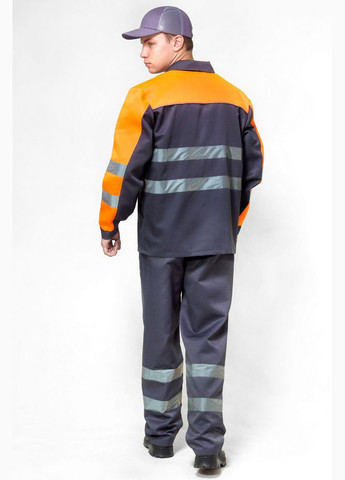 Серый костюм рабочий дорожник (куртка+полукомбинезон), 182/188 см ProsPerous