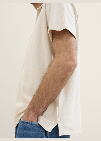 Бежевая футболка-поло для мужчин Tom Tailor