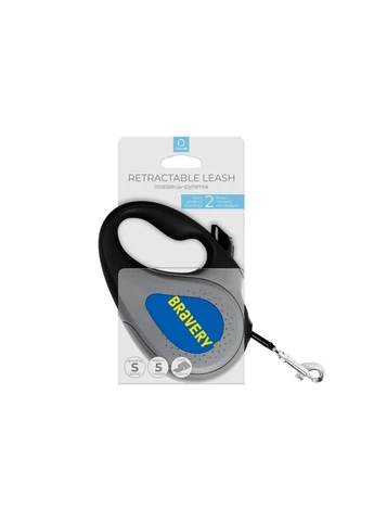 Повідець-рулетка для собак R-leash Сміливість S 5 м до 15 кг Чорний (8124-0231-01) WAUDOG (322125258)