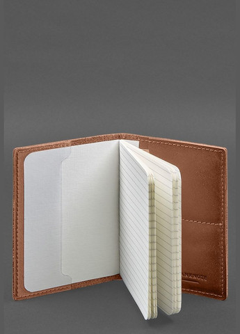 Кожаная обложка для военного билета с карманами 7.2 светло-коричневый краст (A-028341) BlankNote (328961636)