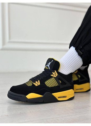КРОСІВКИ ЖІНОЧІ NIKE AIR JORDAN 4 THUNDER 2023 НАЙК АІР ДЖОРДАН No Brand чорні демісезони (368869499)