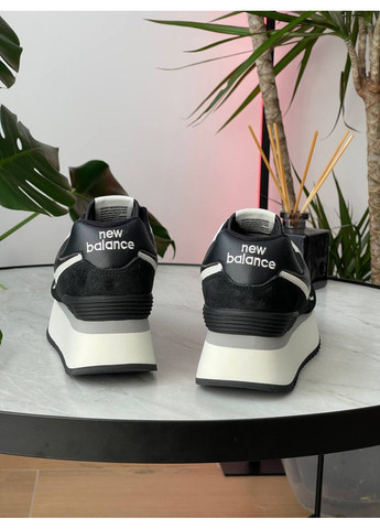 Кросівки жіночі New Balance 574+ Black | Нью Беланс 574+ чорні No Brand чорні демісезони (355888604)