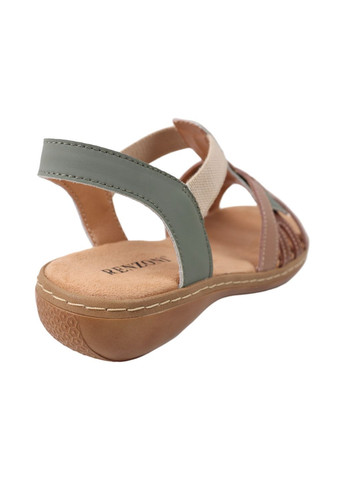 Бежевые босоножки женские капучино натуральная кожа Renzoni