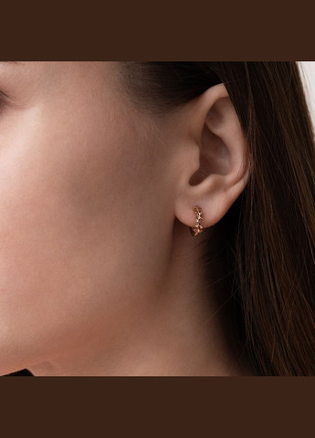 Золоті сережки - кільця Зірочки с07793 Oniks (264025313)