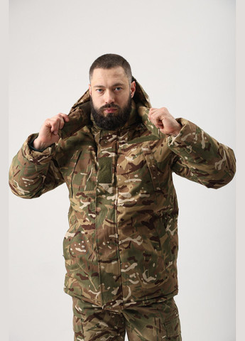Тактический зимний бушлат мультикам рип-стоп,военный водоотталкивающий армейский бушлат мультикам Undolini (346529822)