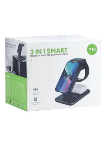 Бездротовий Зарядний пристрій JJT-Y10 з MagSafe 3in1 15W Чорний Smartcase (388893762)