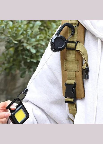 Тактичний ретрактор з тросом на карабіні для ключів висувний брелок CHI (302000568)