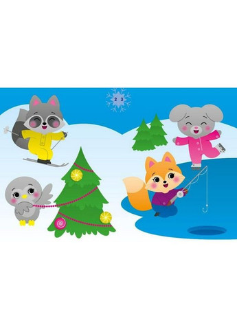 Набор для творчества "Аппликации наклейками Енот" 1655003, 30 наклейок No Brand (330135302)