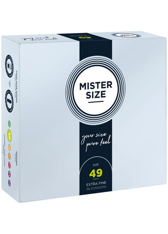 Pure feel - 49 (36 condoms), товщина 0,05 мм - CherryLove Mister Size (296930484)