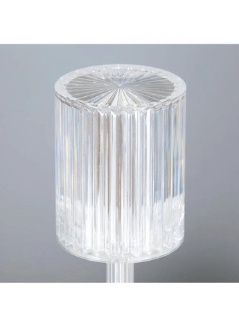 Настільна декоративна бездротова акумуляторна кришталева лампа нічник світильник з пультом 8.5x24.5см (478198-Prob) Unbranded (303516346)