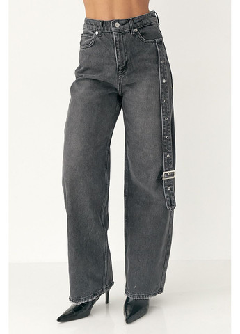 Прямые джинсы с декоративным поясом на штанине Lurex - (372255452)