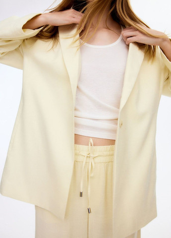 Желтый женский жакет H&M полосатый - демисезонный