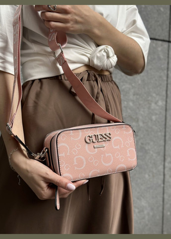 Жіноча сумка Guess крос-боді прямокутна рожева No Brand (295903389)