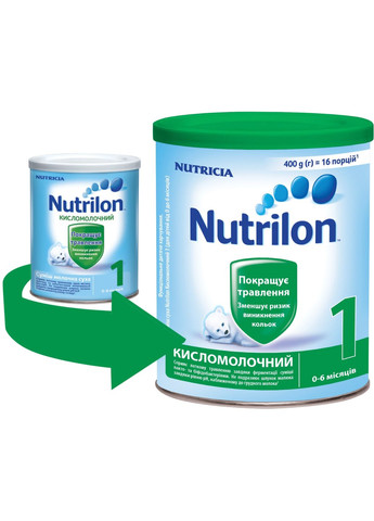Суміш молочна суха Кисломолочний 1, 400 г Nutrilon (340646474)