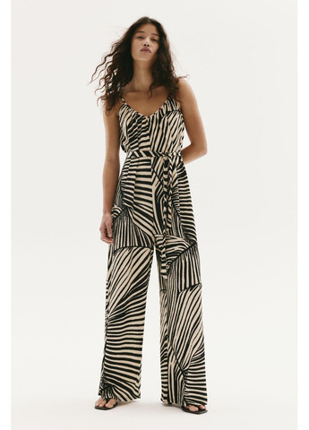 Комбинезон H&M однотонный чёрный кэжуал