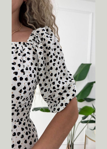 Білий повсякденний, кежуал жіноча сукня Style Point з квітковим принтом