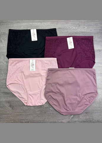 Комплект жіночих високих батальних трусиків 4 шт Lavolle Сліп (325419128)