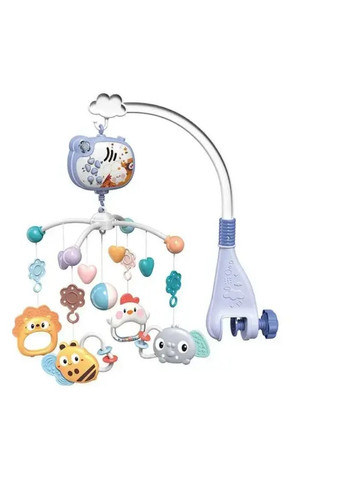 Карусель музична на ліжечко Зіркові сни колискові регулювання гучності таймер проектор Блакитна (32579) WToys (318070125)