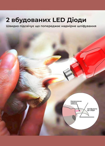Бездротовий електричний гриндер точилка для кігтів собак та кішок Pet Nail Grinder N65 Unbranded (282841544)
