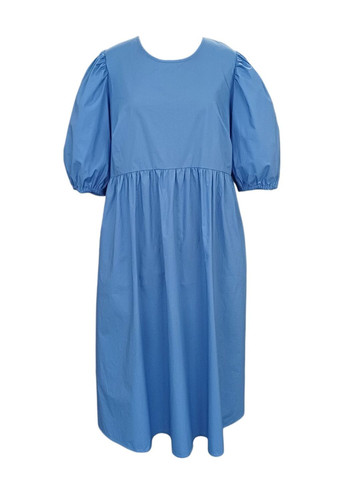 Голубое платье с к/р H&M однотонное