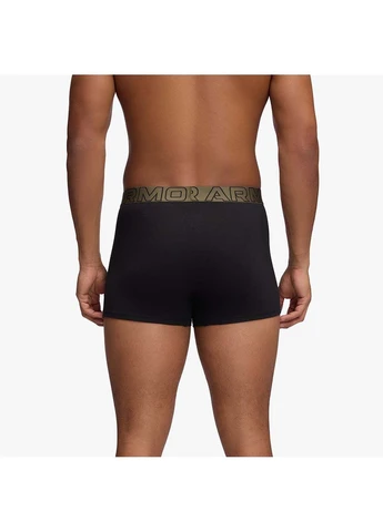 Труси-боксери UA PERFORMANCE COTTON - SOLID 3 IN 3PK Чорний, Зелений Under Armour (395619664)