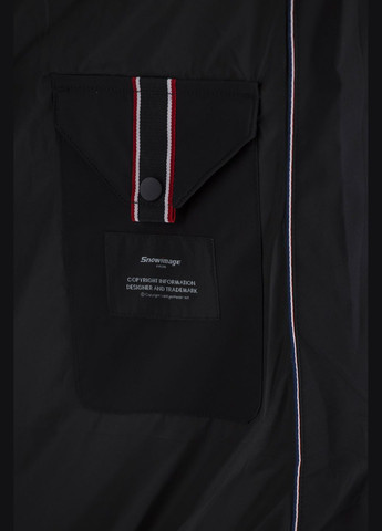 Чорна зимня чоловічий зимовий пуховик спортивний без хутра з качиним пухом (, ), 30439 Snow Image