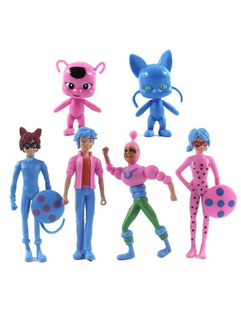 Леди баг фигурки розовые Lady bug леди баг и супер кот набор фигурок игровые фигурки 6 шт Shantou (284283047)