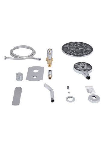 Душевая система универсальная Slavonice скрытого монтажа на два потребителя Chrome Qtap QTSLA113CRM45898 (346492715)