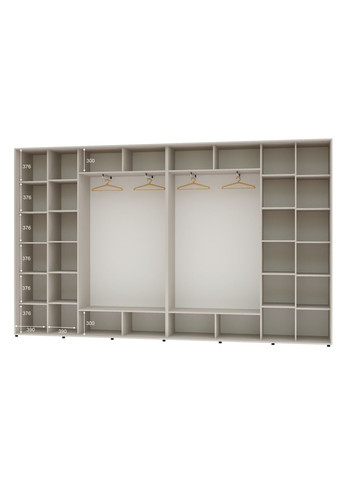 Шафа-купе чотиридверна 420*45*250 Кашемір 4 двері ДСП Алекса (360477225)