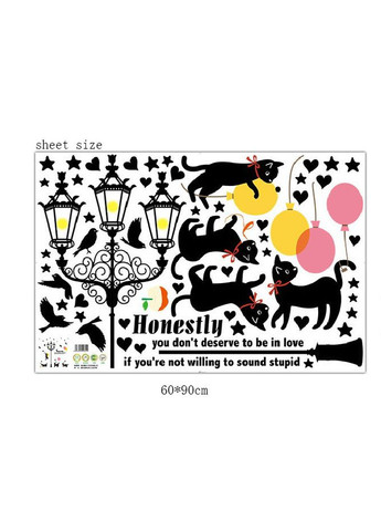 Наклейка інтер'єрна на стіну Кошенята 130х130 см (XL8253) Green Life (316645786)