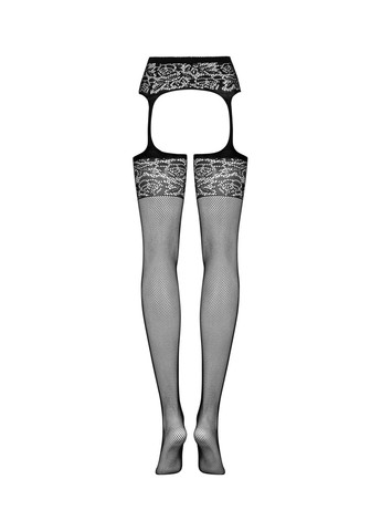 Сетчатые чулки-стокинги с имитацией гартеров Garter stockings черные S500 - CherryLove Obsessive (282958964)