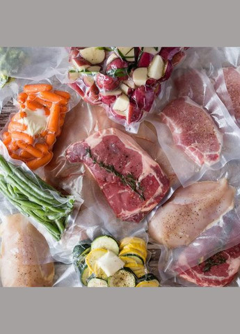 Комплект Пакетів для Вакууматора вакуумна плівка в Рулонах 5 шт - Розмір 12+15+20+25+28 см х 500 см Comshop (312485245)