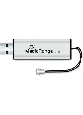 Флеш-накопичувач USB3.0 64GB Black/Silver (MR917) слайдер, швидкість читання 80 Мб/с Mediarange (354739831)