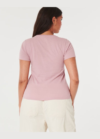 Розовая летняя футболка hc9816w Hollister