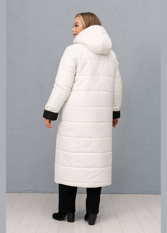 Белое демисезонное Двусторонее стеганное пальто ПОЛИ белое 58 Tatiana