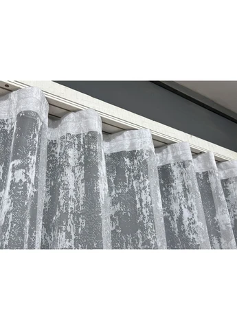 Тюль 1400т Мармур Жакард Білий 500х250 см (43-128) VR-Textil (298123526)