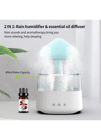 Увлажнитель воздуха Гриб с эфектом дождя и подсветкой No Brand Rainforest (305612174)