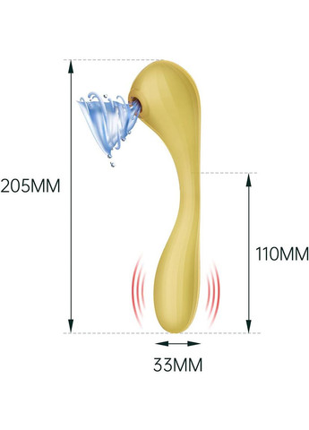 Вакуумный вагинально-клиторальный стимулятор Bobi - CherryLove Magic Motion (282709299)