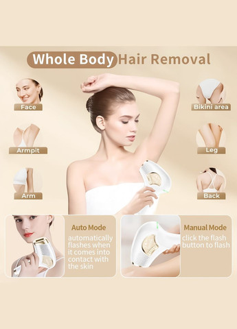 Фотоепілятор 999999 3 в 1 з функцією крижаного охолодження та 9 рівнями інтенсивності IPL (320588131)