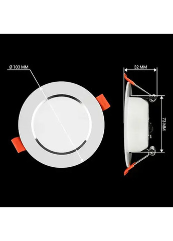 Светильник светодиодный DF-9W 9Вт круглый 5000К BIOM (361066961)