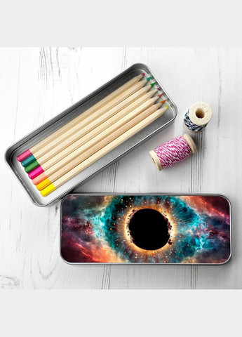 Органайзер для канцелярського приладдя, Підставка для канцелярії, Кейс для дрібниць Космос #018 7*18 см Silver No Brand (309154842)